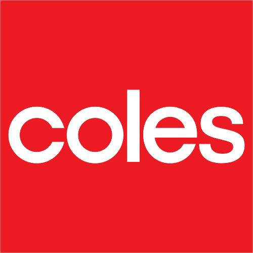 Coles White on Red Logo - Square